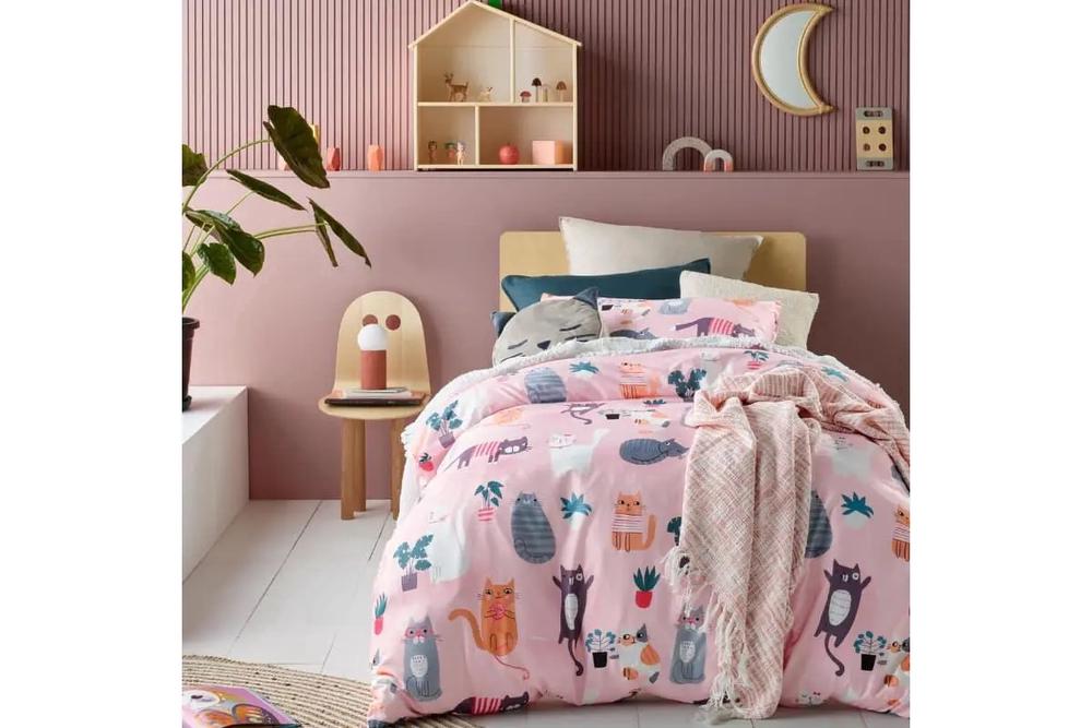 Glow in the Dark Quilt Cover Set (Miaow), 9330275094130
