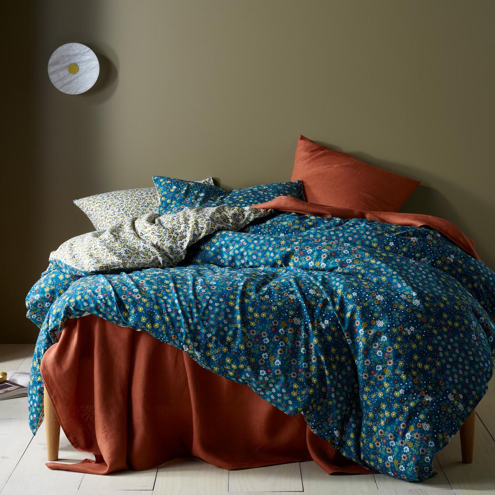 Accessorize Bedroom Collection 180TC Cotton Digital Printed Quilt Cover Set (Lisa Teal) - King, 9330275094963