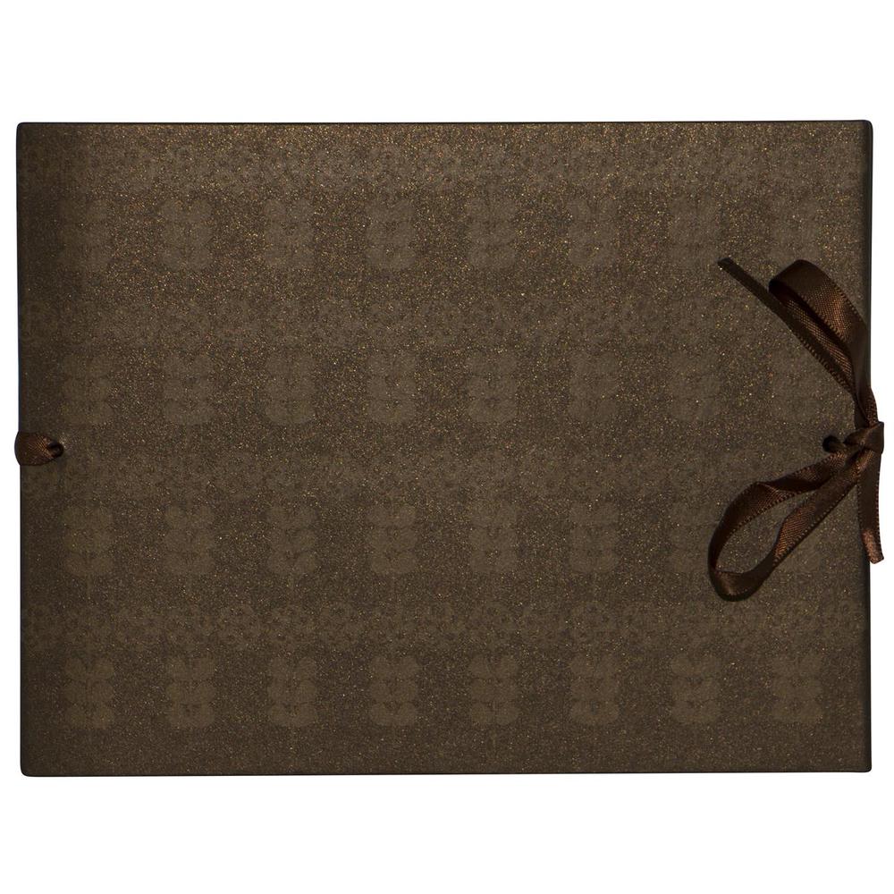 Lantern Studios Piccolo Photo Album (Stripe Flower Chocolate), 9330492028932