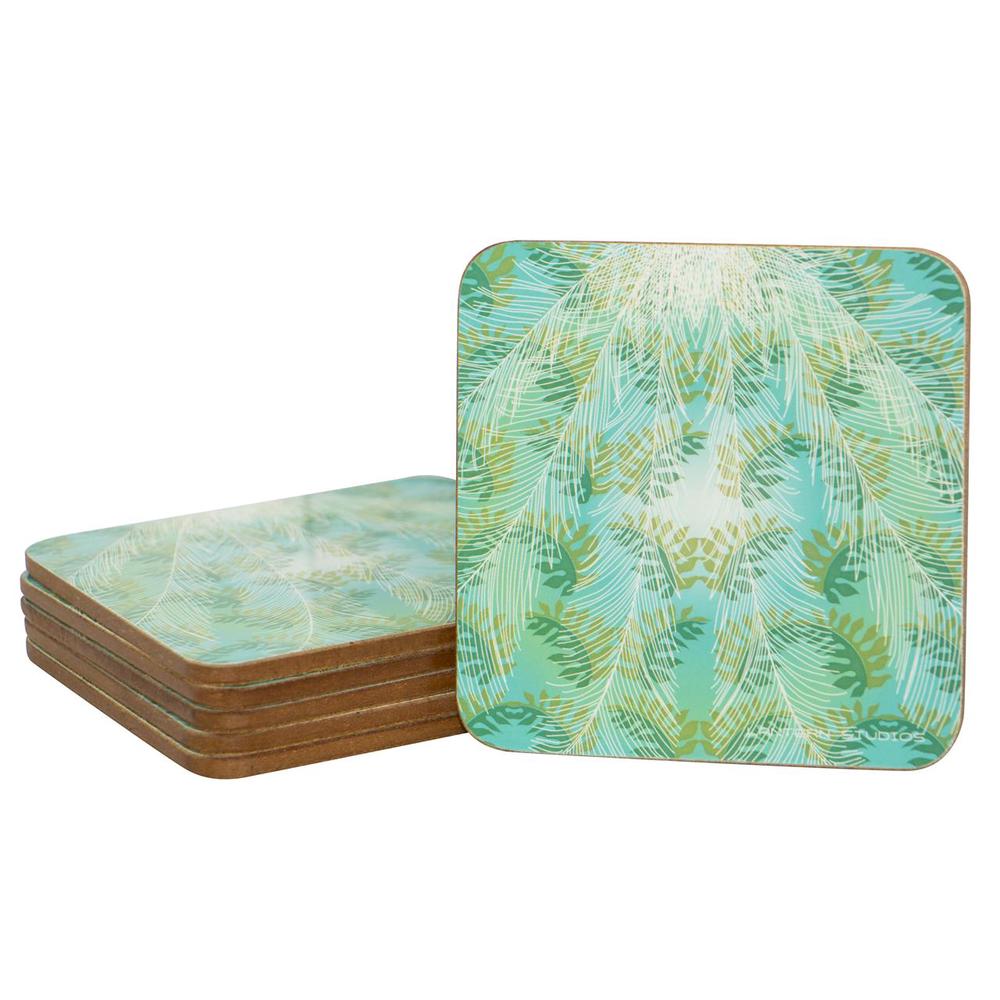 Lantern Studios Botanica Coaster, 6 Sets (Lyrebird), 9330492034261