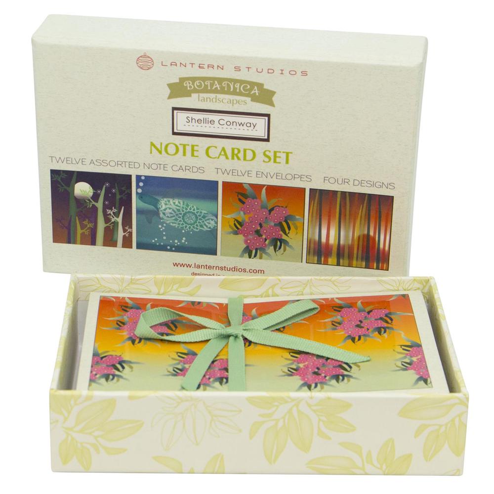 Lantern Studios Botanica Note Card Set Range II, Pack of 12, 9330492038375