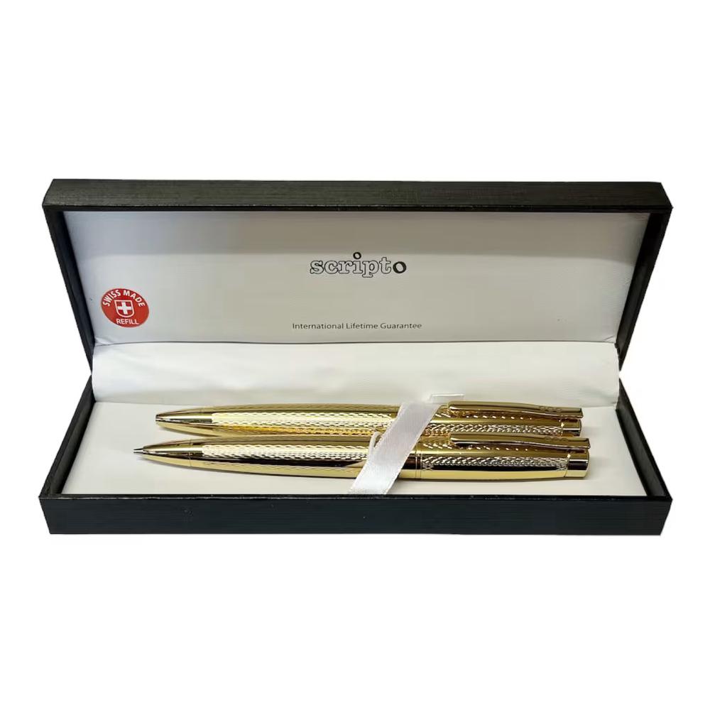 Tribute Gold Etched Ballpoint Pen+Mechanical Pen, 9330492039259