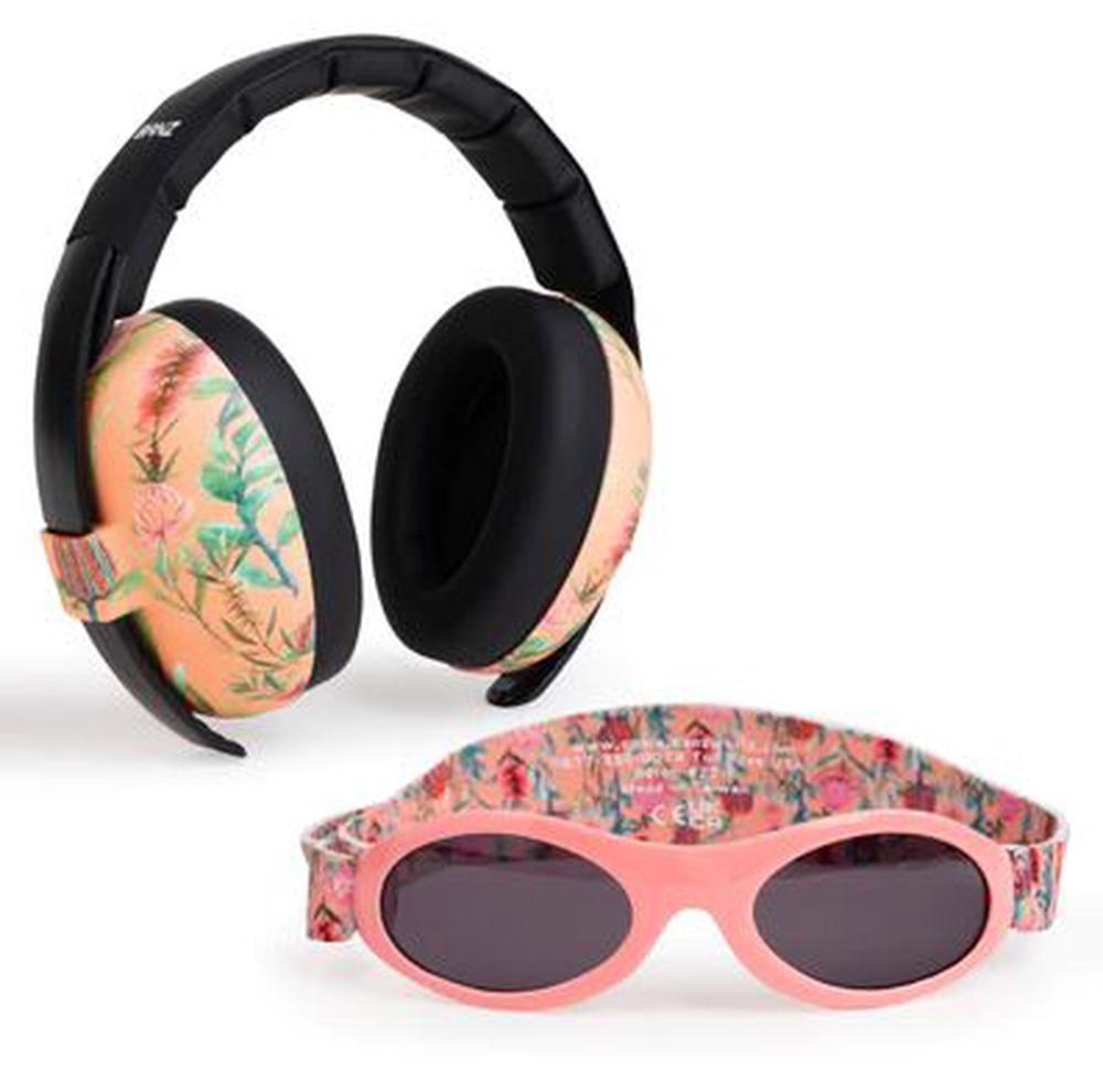 Protection Set - Baby Sunglasses & Ear Muffs Combo (Waratah) - 0-2 Years, 9330696055178