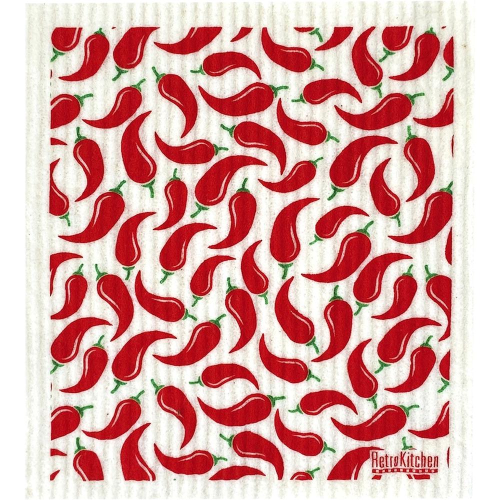 100% Compostable Sponge Cloth (Chillies), 9330768002420