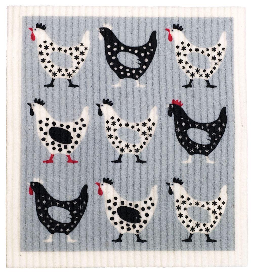 Retro Kitchen Swedish Dishcloth (Hens), 9330768005940