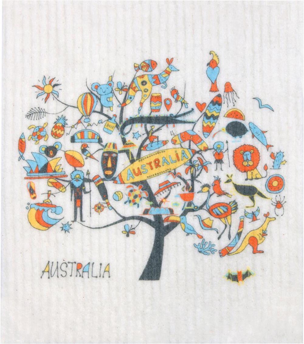 RetroKitchen 100% Biodegradable Dishcloth (Australia Tree), 9330768006664