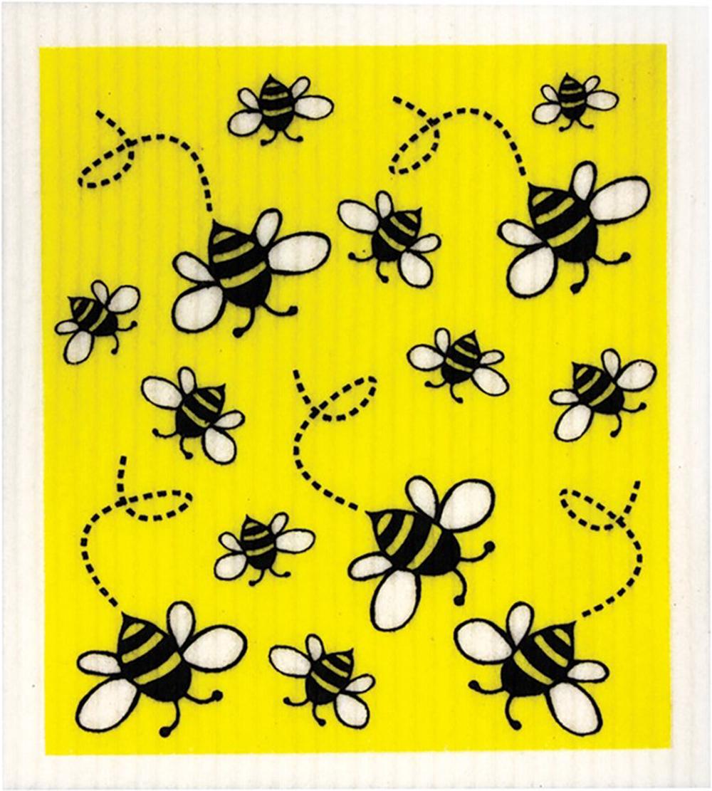 RetroKitchen 100% Biodegradable Dishcloth (Bees), 9330768007043