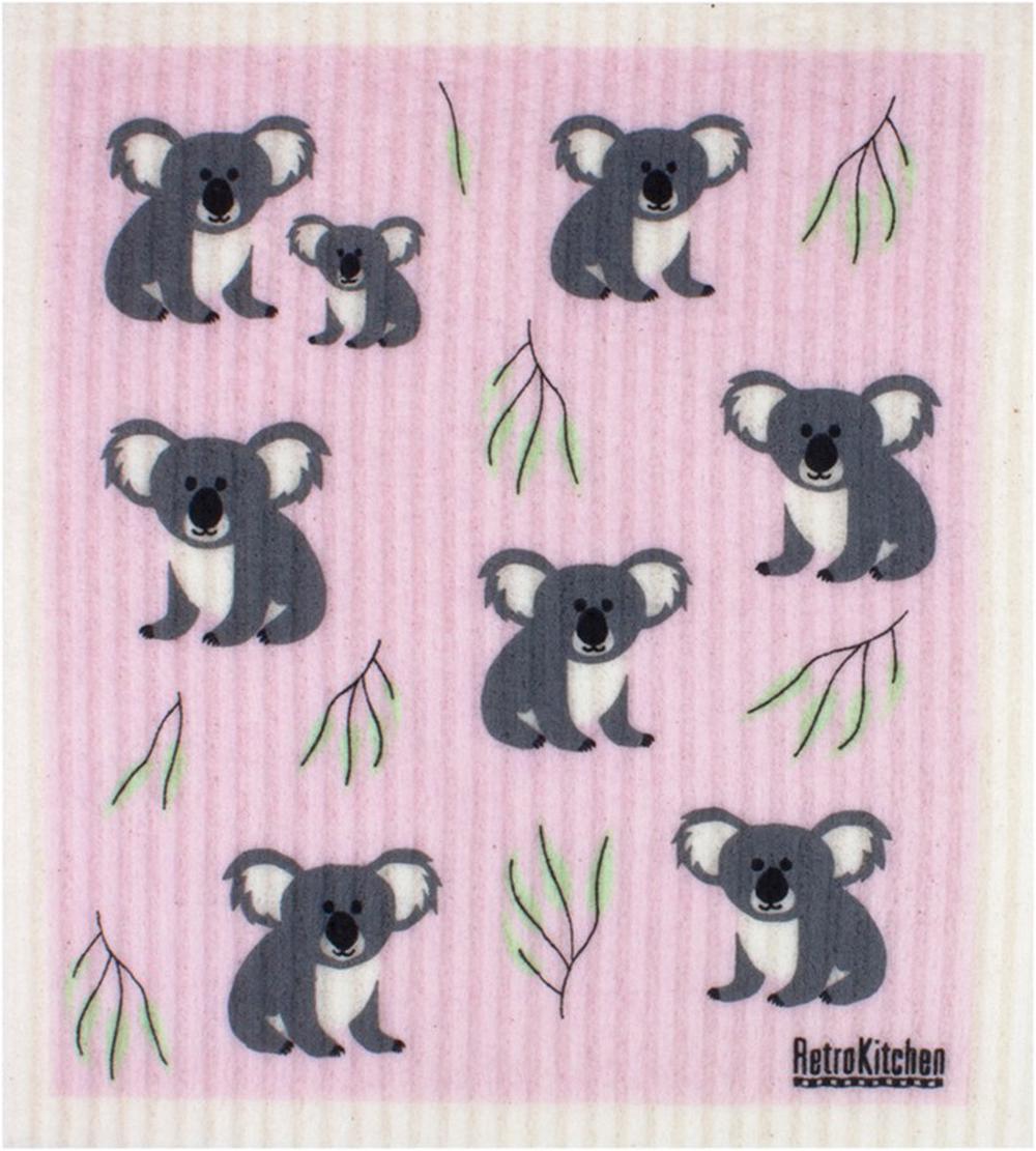RetroKitchen 100% Biodegradable Dishcloth (Koalas), 9330768007487