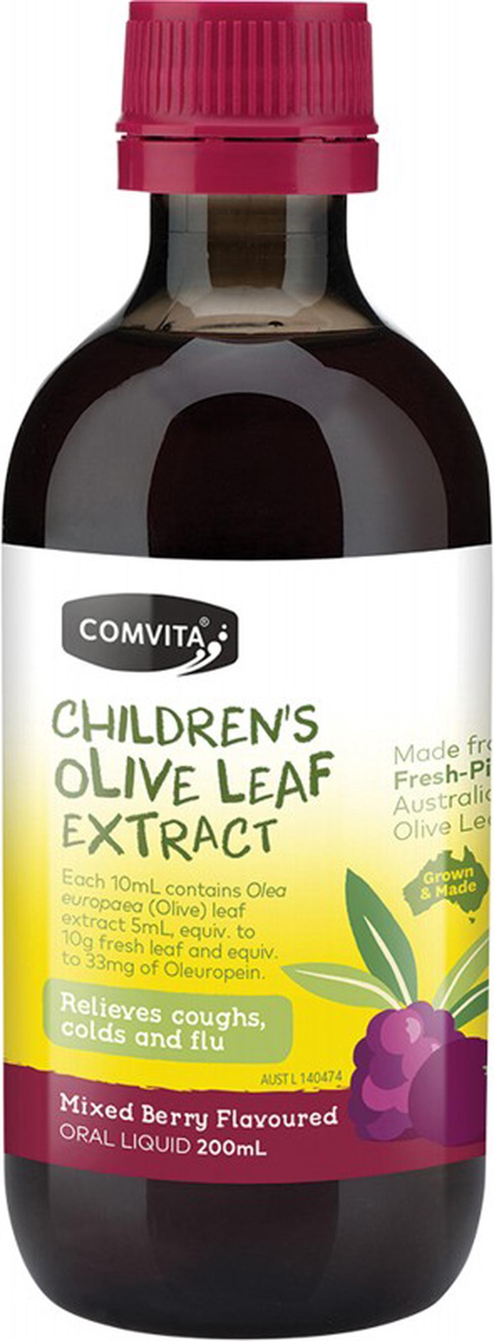 Olive Leaf Extract Children'S (Mixed Berry) - 200mL, 9331527000282