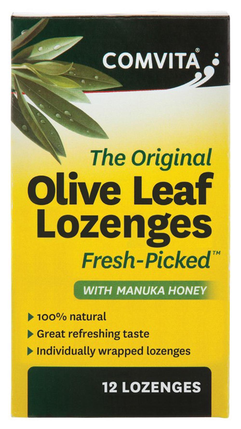 Olive Leaf Extract Lozenges with Manuka Honey, 12 Lozenges, 9331527000367
