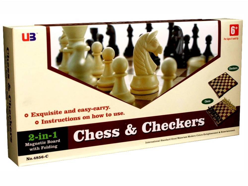 Puzzles and Games Magnetic Chess/Checkers - 12 Inches, 9331863001820