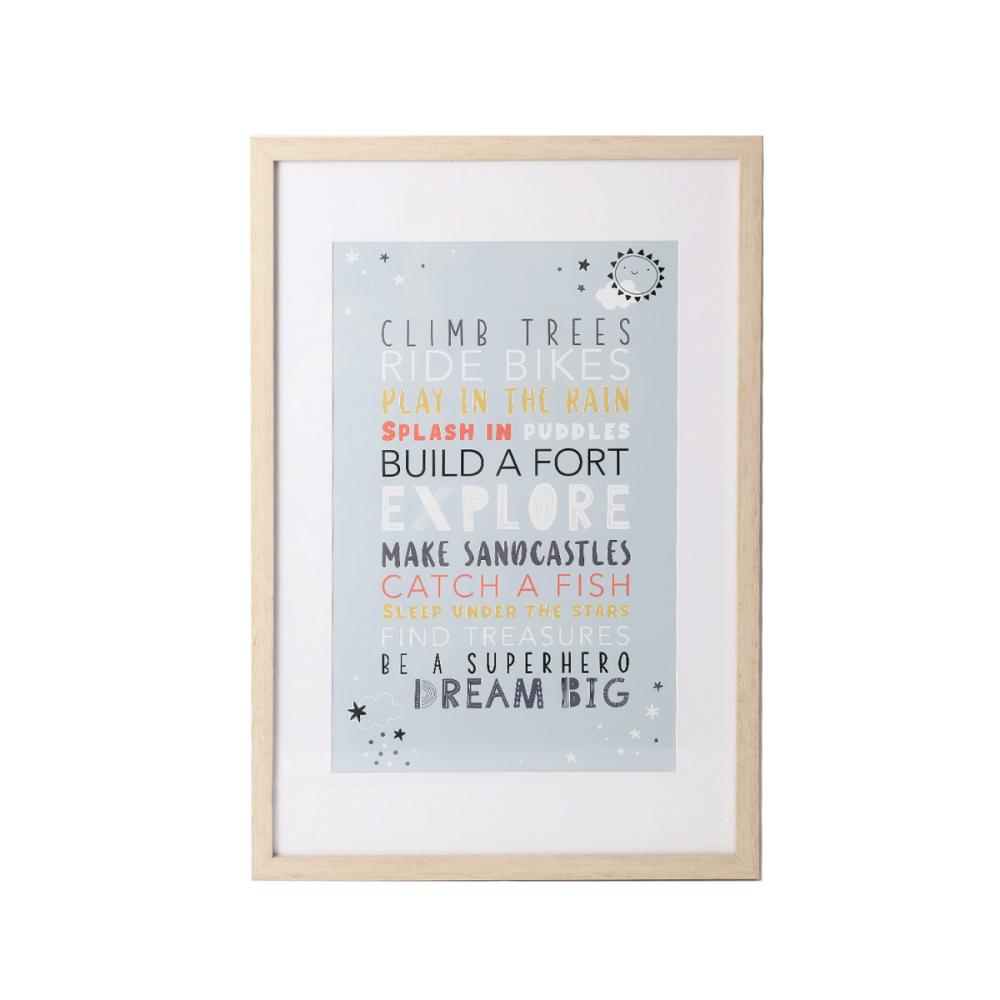 Framed Glass Print (Baby Blue), 9332519126959