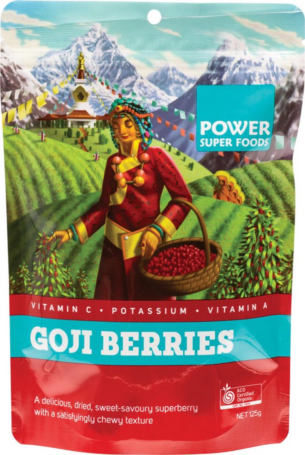 Power Super Foods The Origin Series Goji Berries - 125g, 9332834001252
