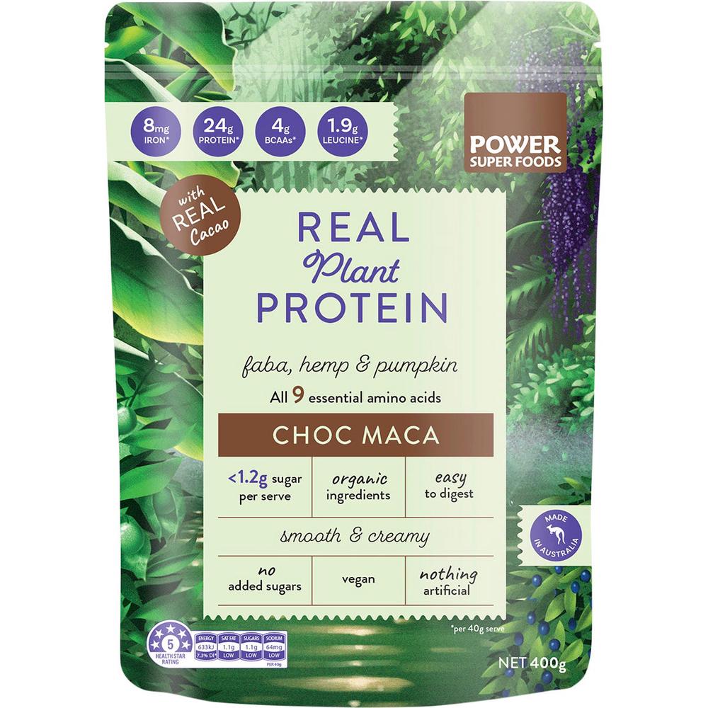 Real Plant Protein Choc Maca - 400g, 9332834008527