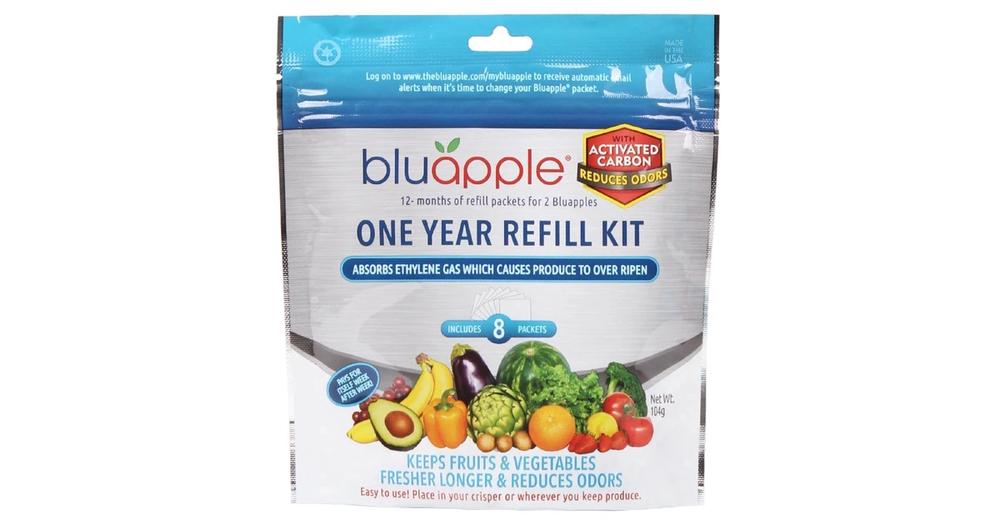 Bluapple with Activated Carbon Refill Kit, 8x Satchel Refills, 9333544005288