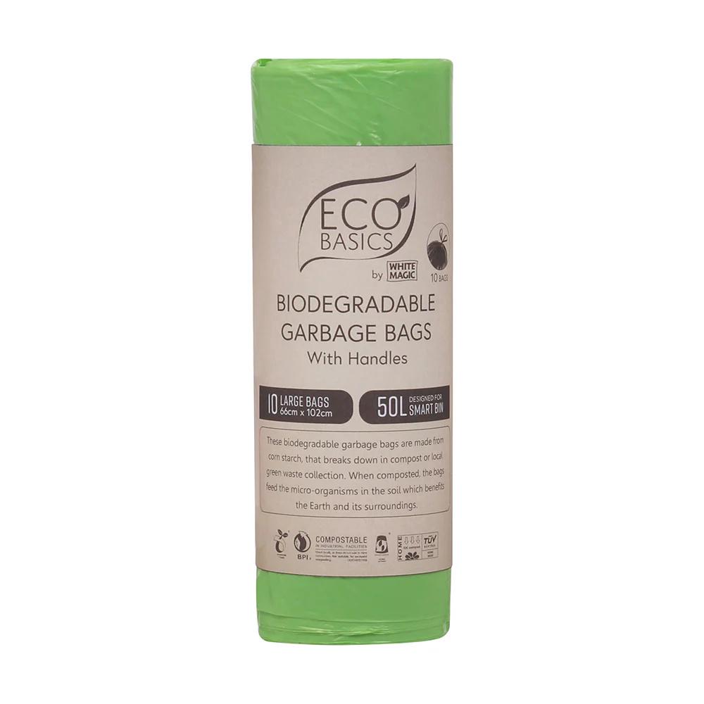 Biodegradable Garbage Bin Bags, 10Bags/Roll - 50 Litre, 9333544006582