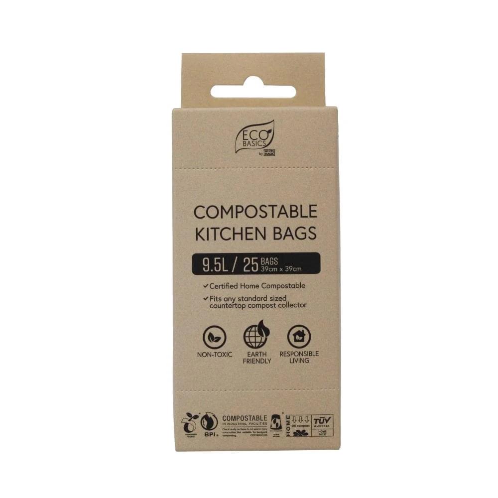 Compostable Kitchen Bags, 25Bags/Roll - 9.5 Litre, 9333544007176