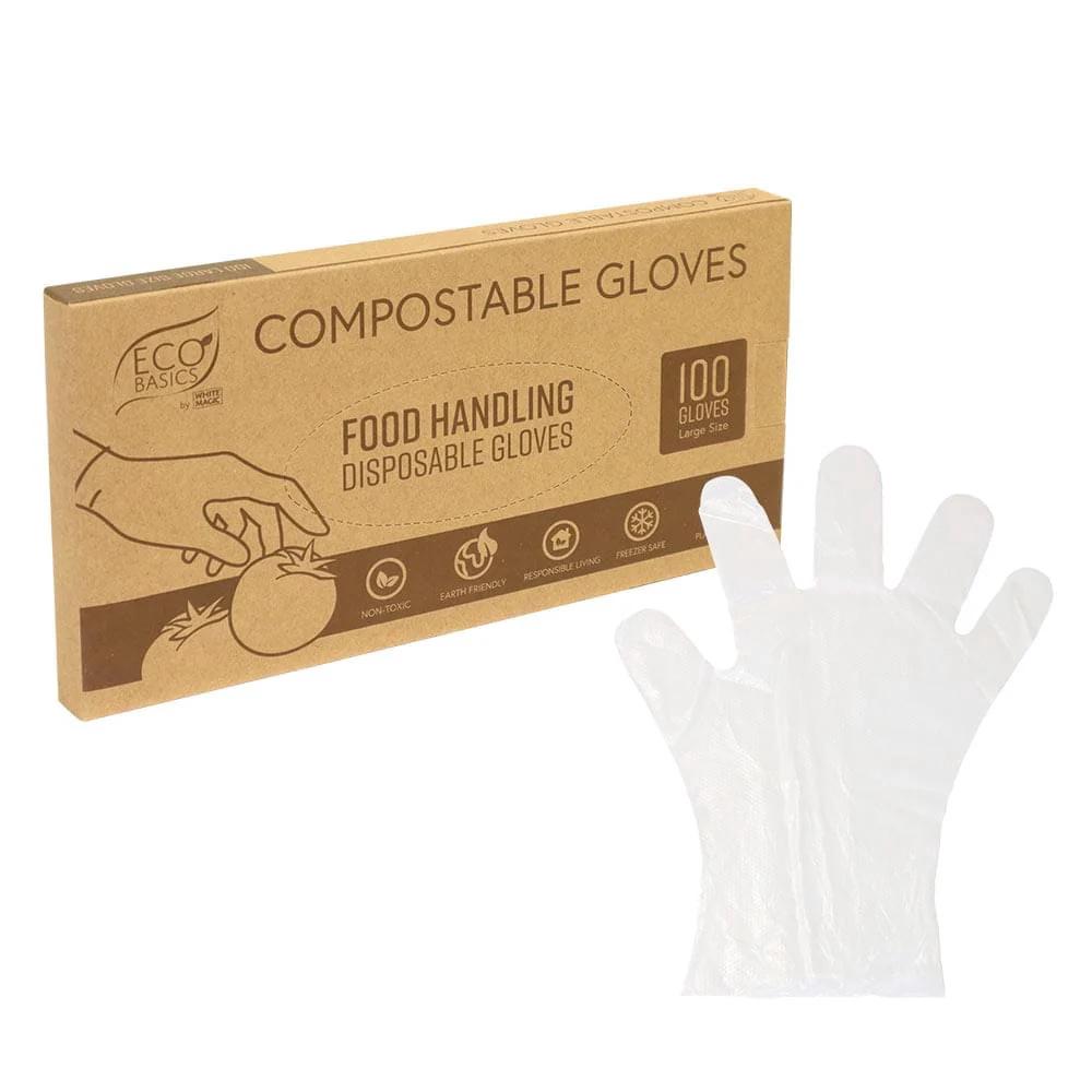 Compostable Gloves Large, 100pcs, 9333544007183