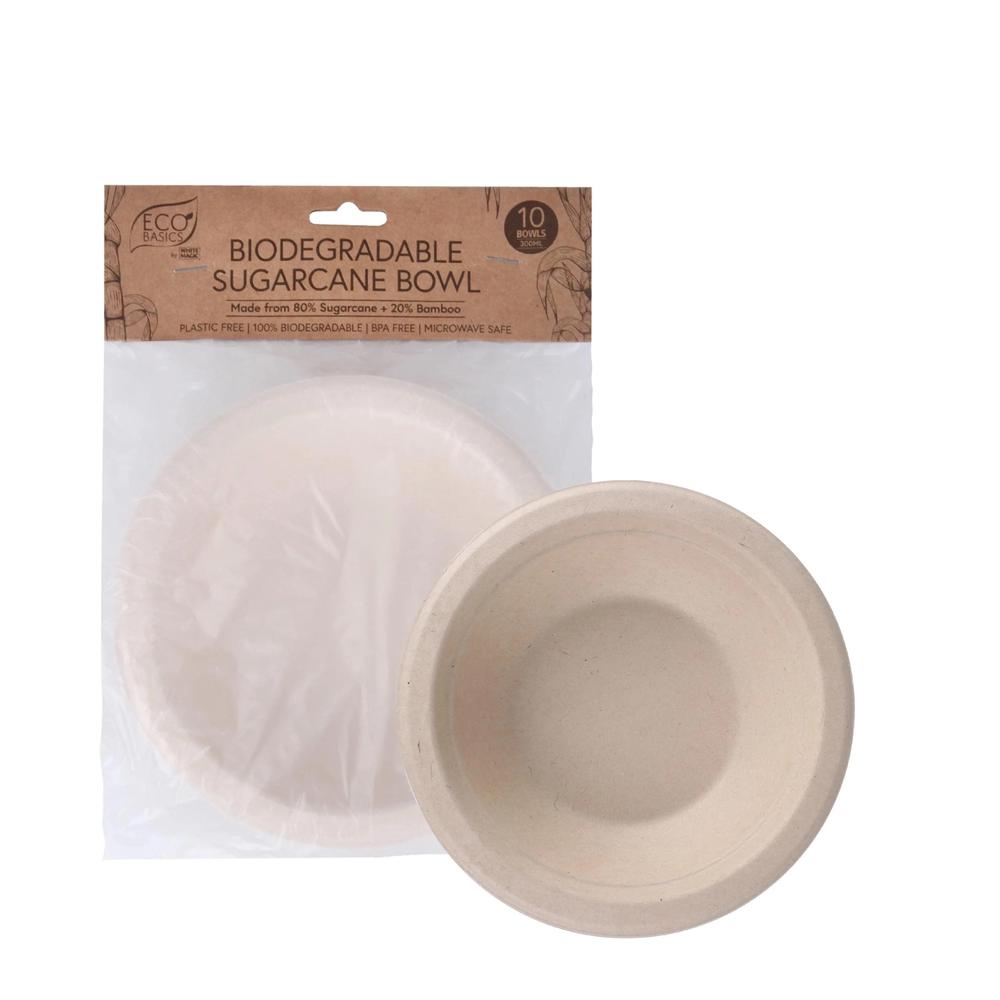 Biodegradable Sugarcane Bowl, 10pcs, 9333544008067