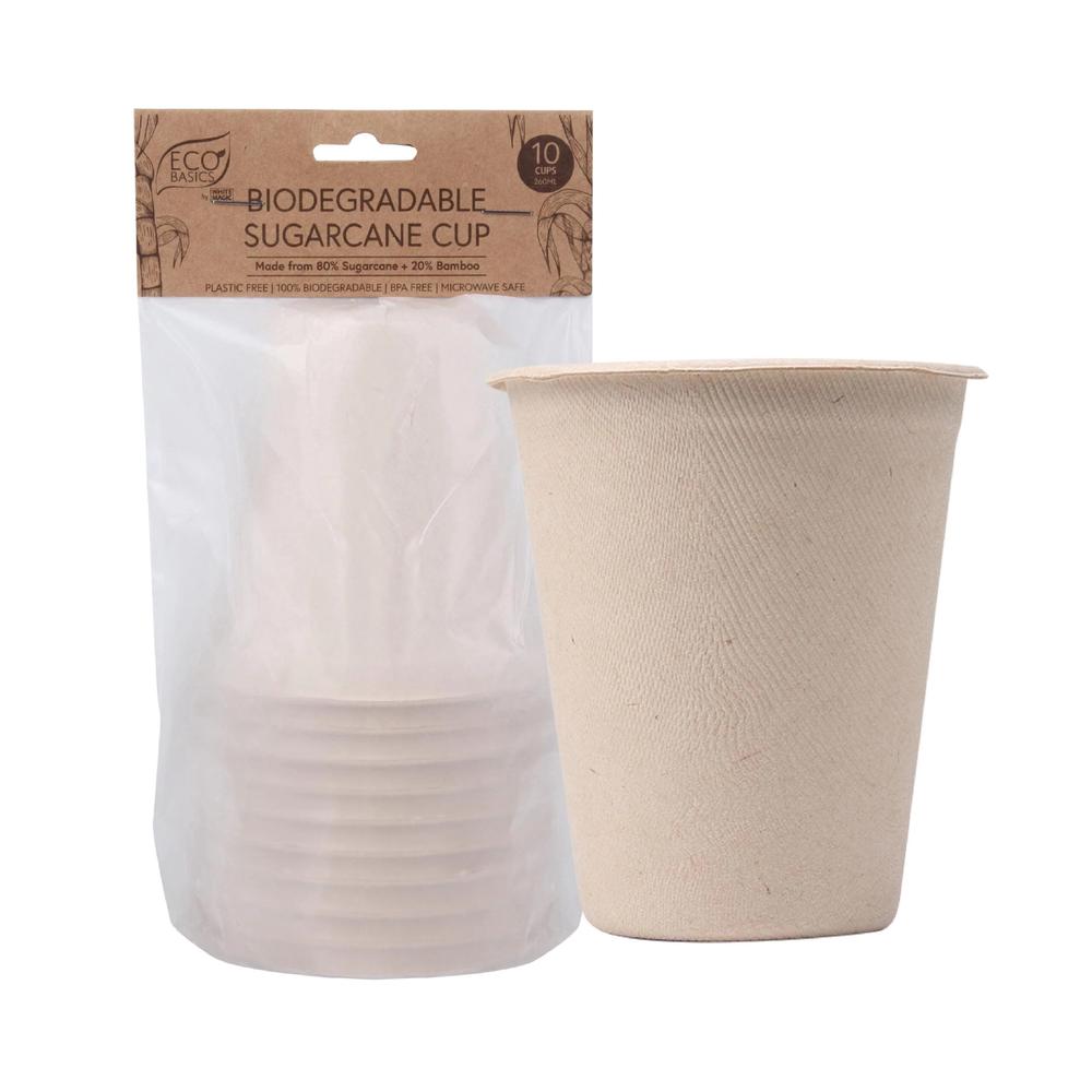 Biodegradable Sugarcane Cup, 10pcs, 9333544008104