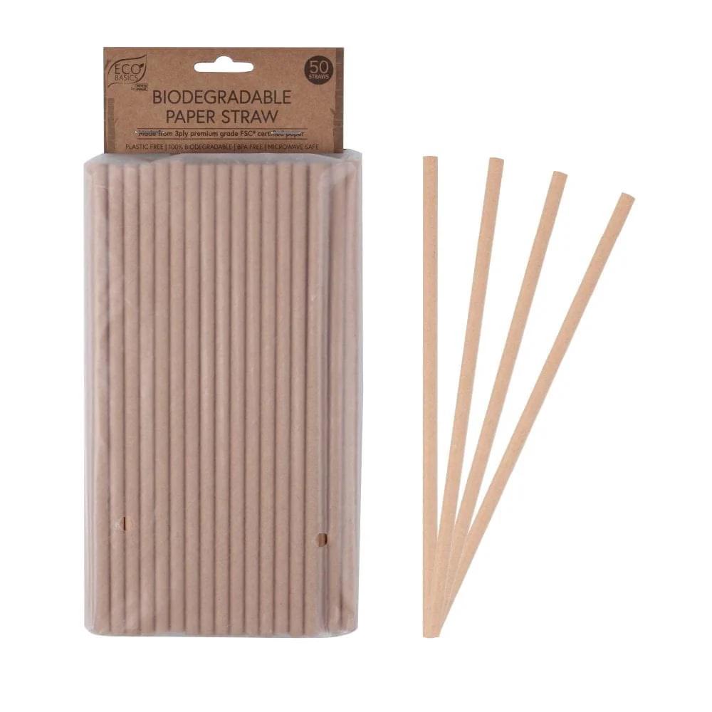 Biodegradable Paper Straw, 50pcs, 9333544008142