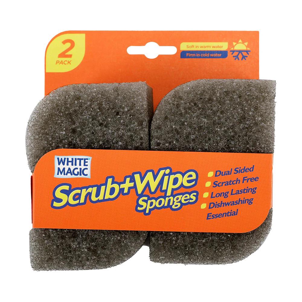 White Magic Scrub+Wipe Sponges, 9333544008227
