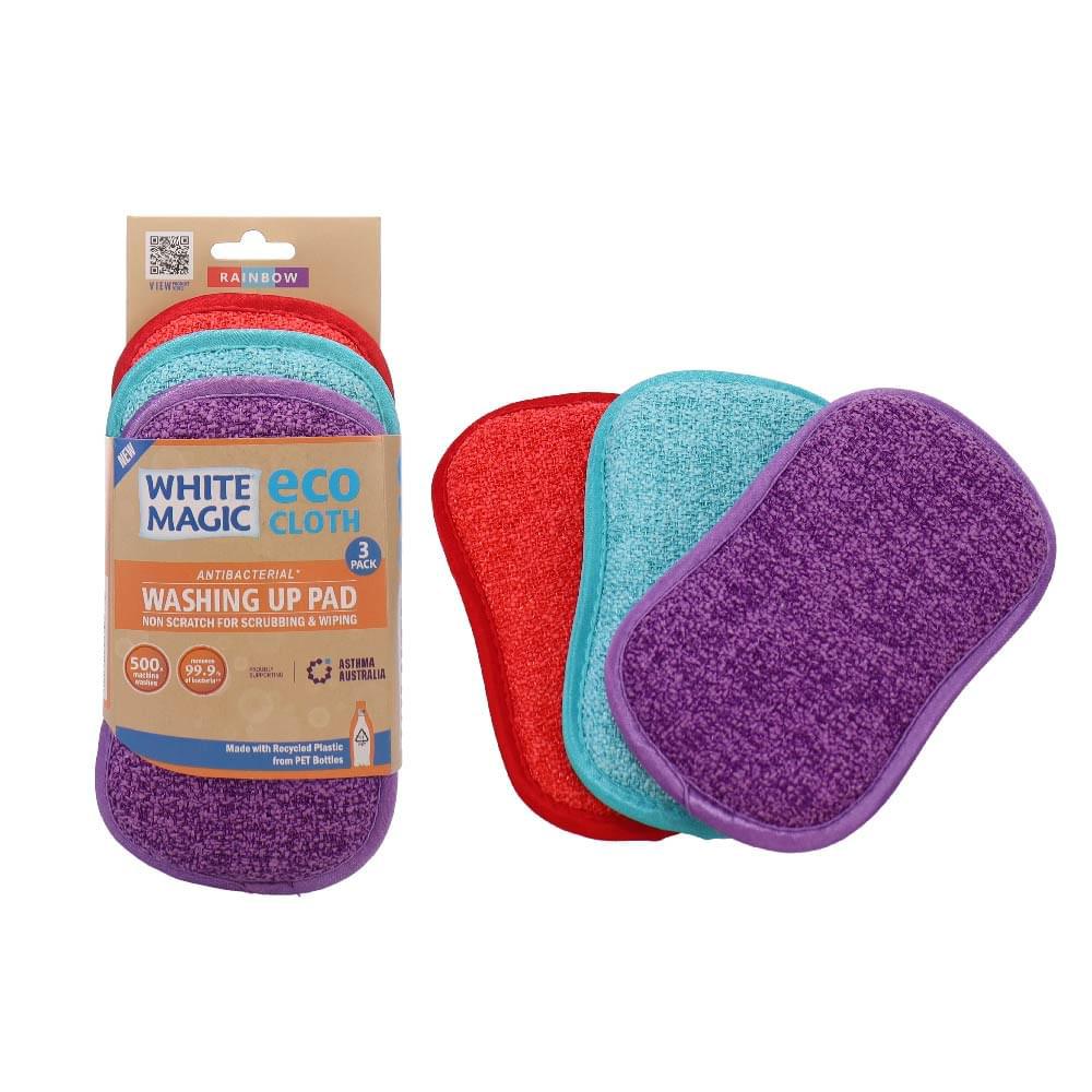 Washing Up Pad, 3 Pack (Rainbow), 9333544010312