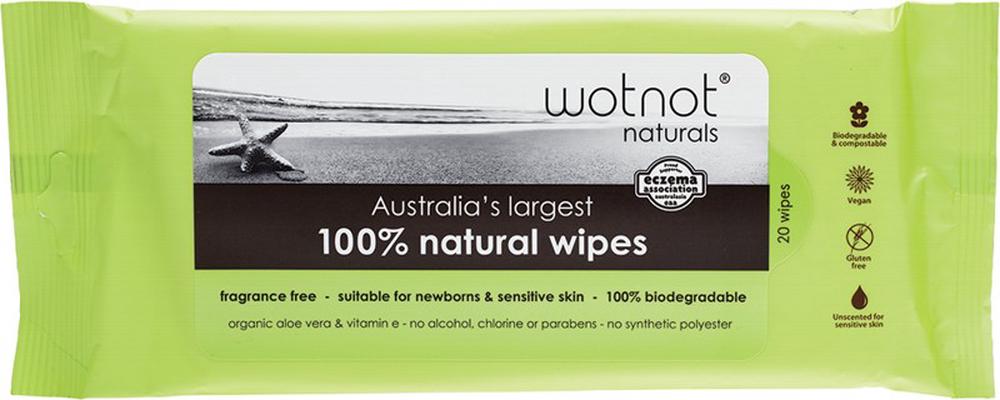 100% Biodegradable Baby Wipes for Case Refill Pack, 20's - 20x20cm, 9336127000281