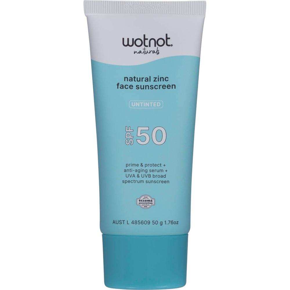 Natural Zinc Face Sunscreen SPF 50 Untinted, 9336127001035