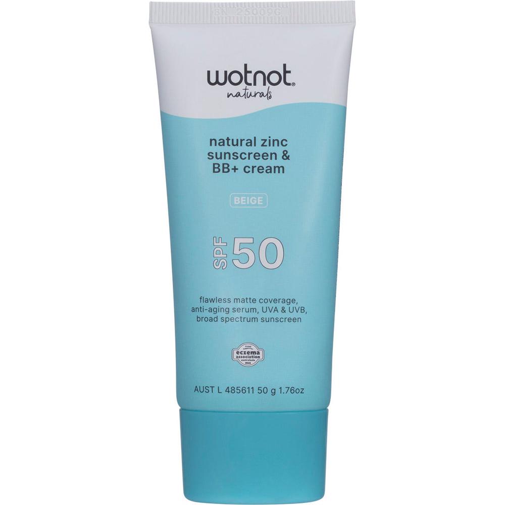 Natural Zinc Sunscreen & BB+ Cream SPF 50 (Beige), 9336127001059