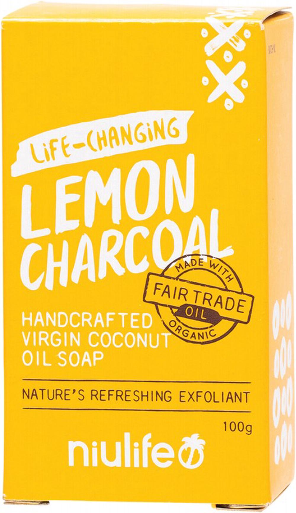 Coconut Oil Soap (Lemon Charcoal) - 100g, 9336318003183