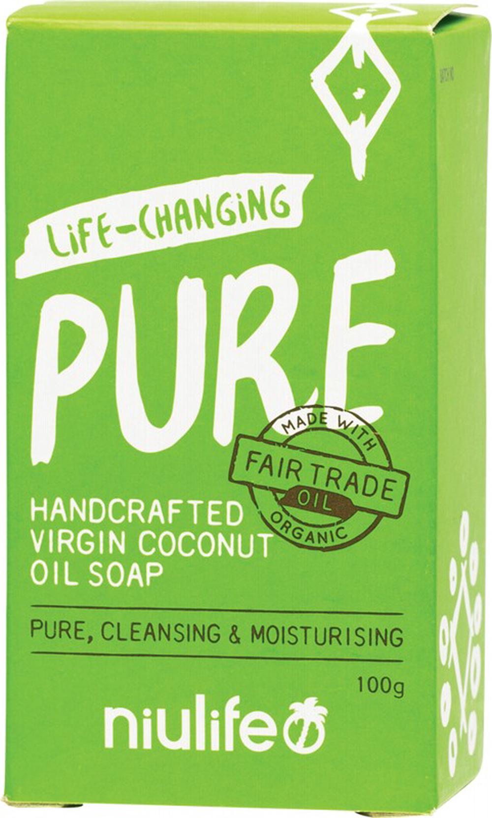 Handcrafted Coconut Oil Soap (Pure) - 100g, 9336318005033