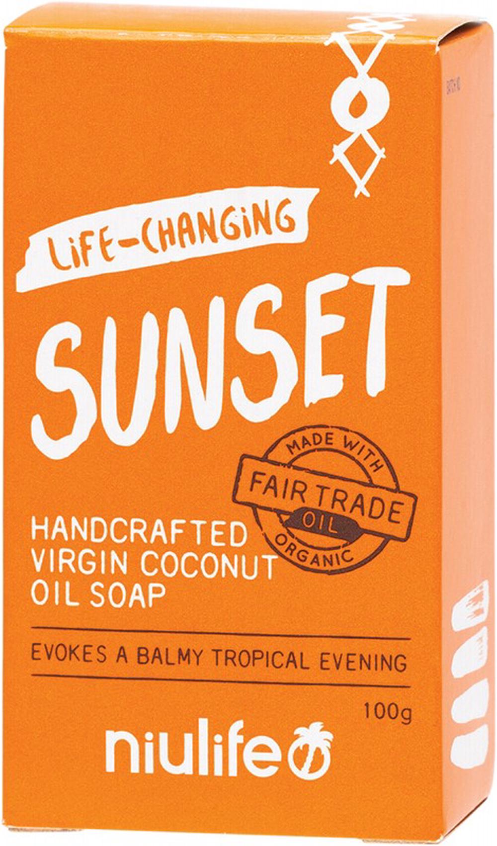 Handcrafted Coconut Oil Soap (Sunset) - 100g, 9336318005057