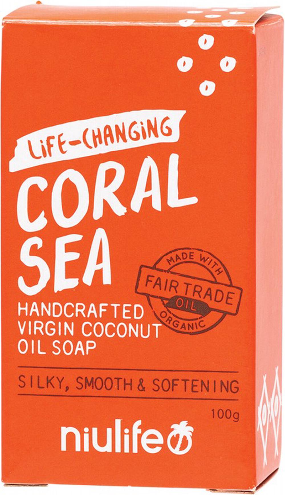 Handcrafted Coconut Oil Soap (Coral Sea) - 100g, 9336318005101
