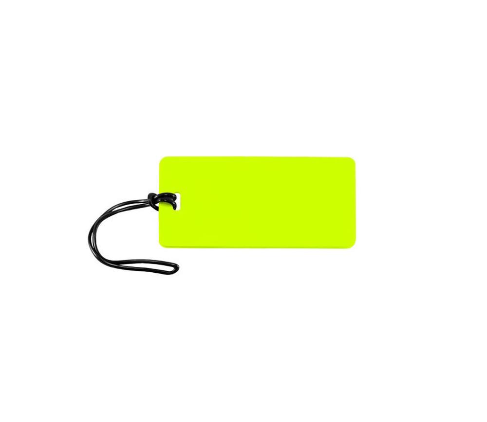 yellow luggage tags