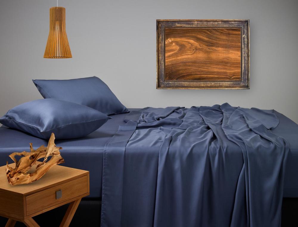 Moonshadow Silky Touch Sheet Set (Indigo) - Split King, 9336473027659