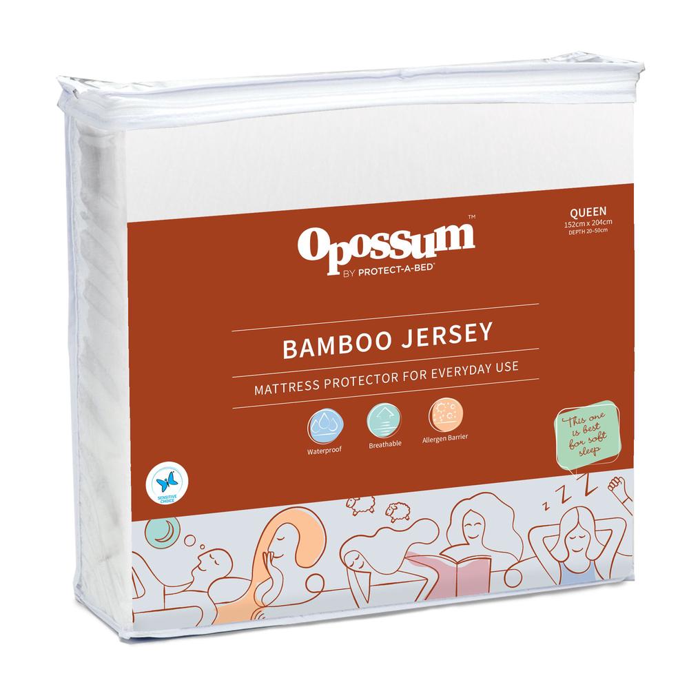 ProtectABed Bamboo Jersey Waterproof Mattress Protector (White