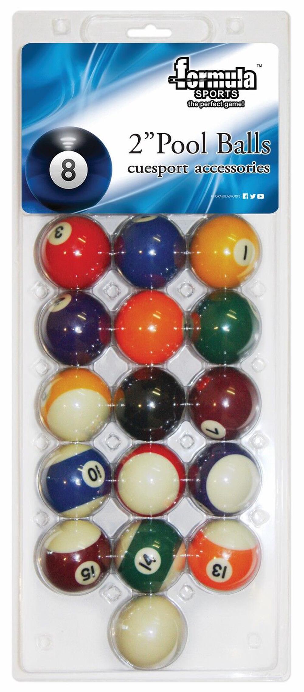 Formula Sports Kelly Pool Balls Blister Pack, 9337362013074