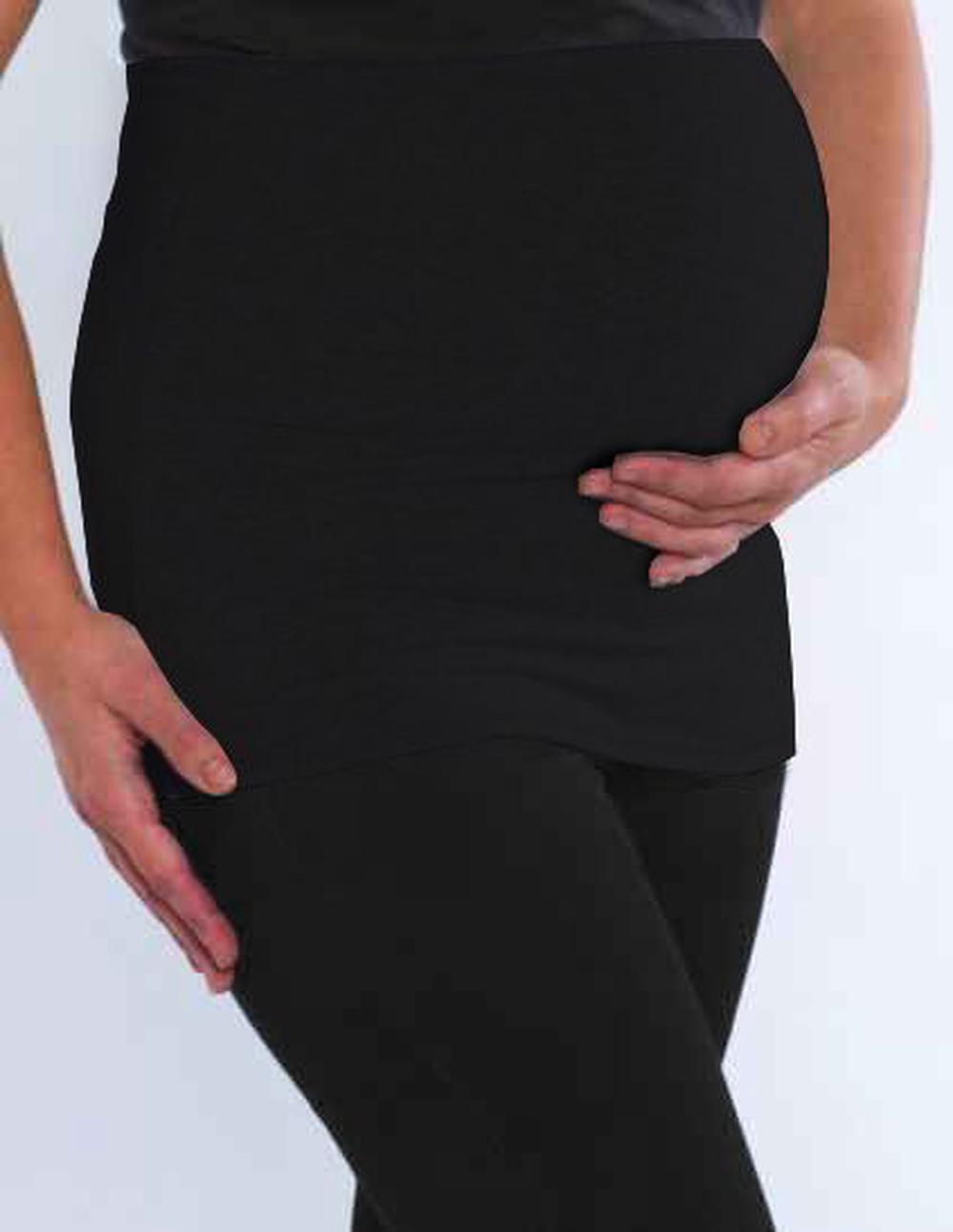 Inspired Mother XSmall Organic Cotton Maternity Tummy Bands Black