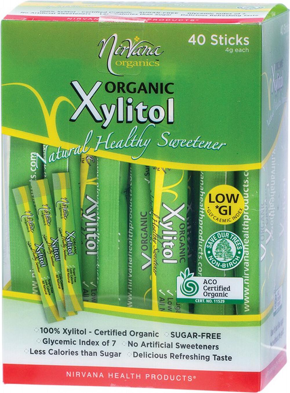 Xylitol Natural Healthy Sweetener, 40 Sticks (Organic) - 4g, 9338196001497