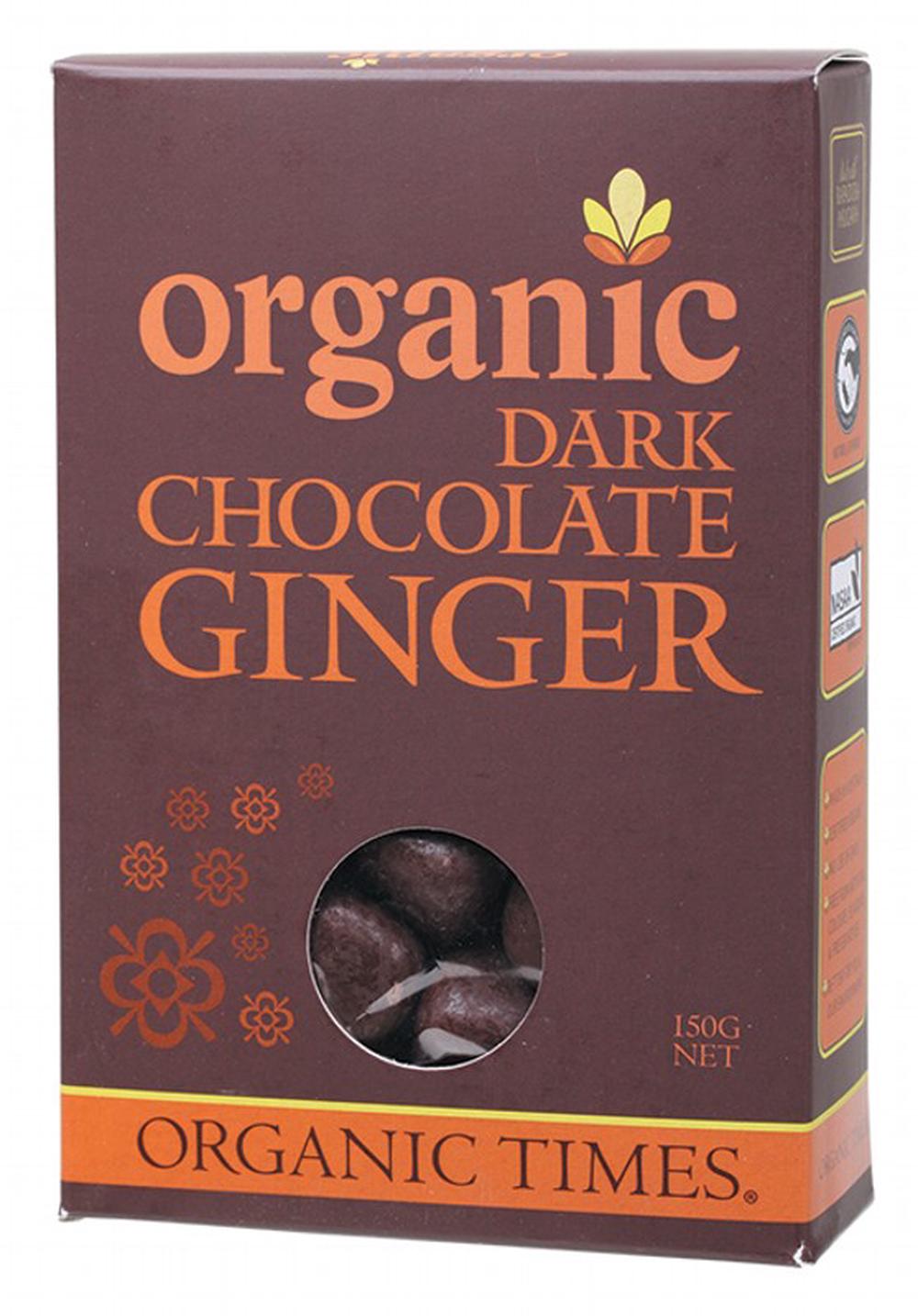 Organic Dark Chocolate (Ginger) - 150g, 9338415000287