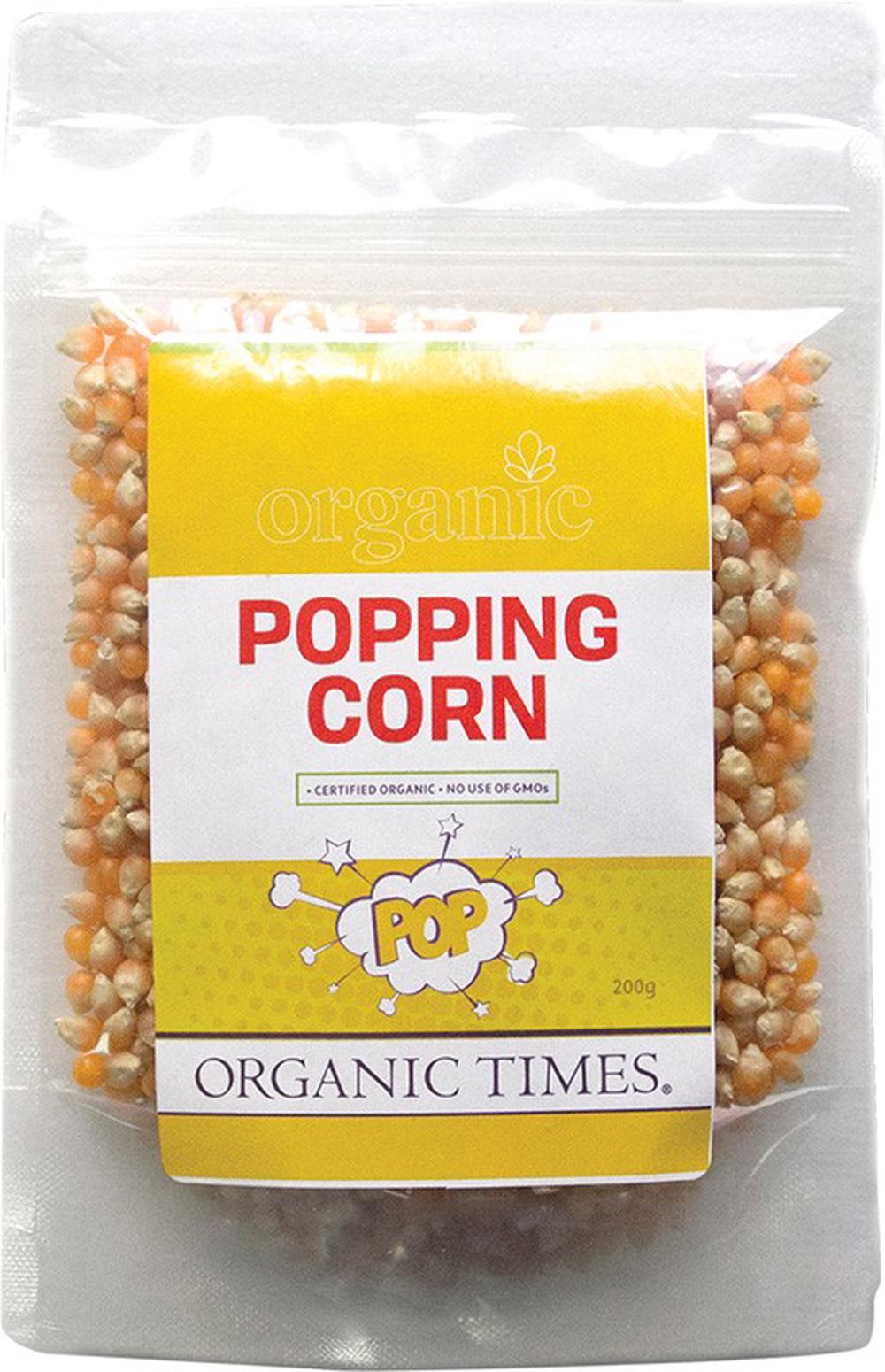 Organic Times Organic Popping Corn - 200g, 9338415002038