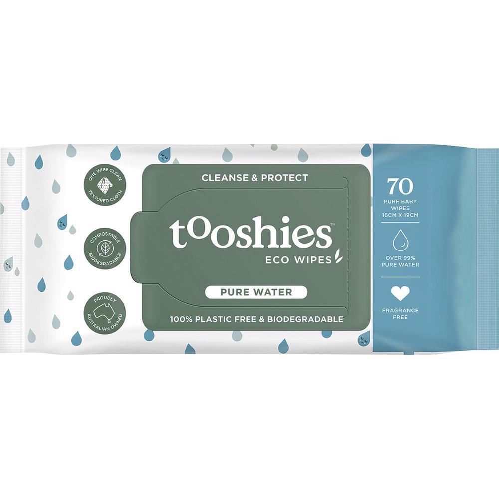 Eco Pure Baby Wipes, 99% Pure Water, 70's, 9338608007307