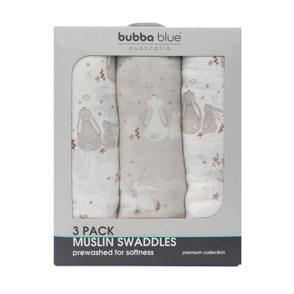 Bubba Blue Bunny Dreams Muslin Wrap, Pack 120x120cm Buy