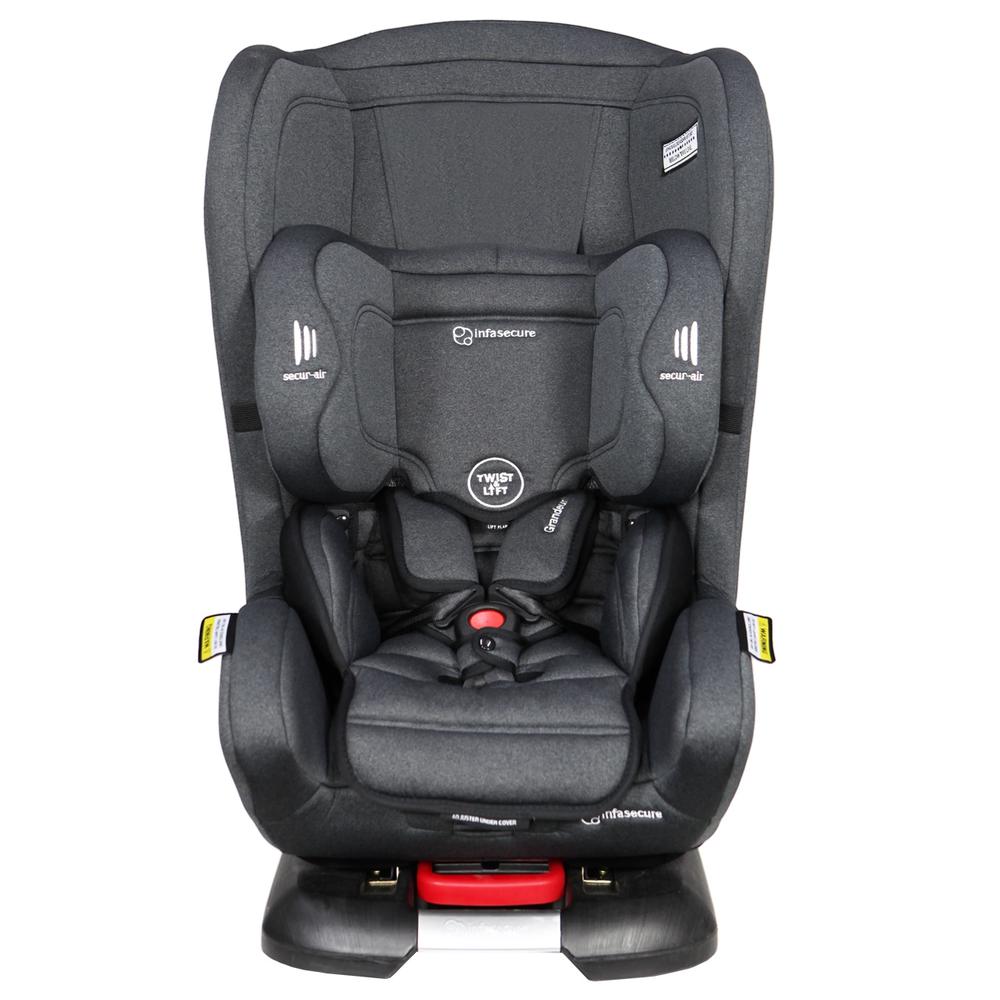 Grandeur Go Convertible Car Seat  (Black Fleck) - Newborn - 8 Years, 9341443025429