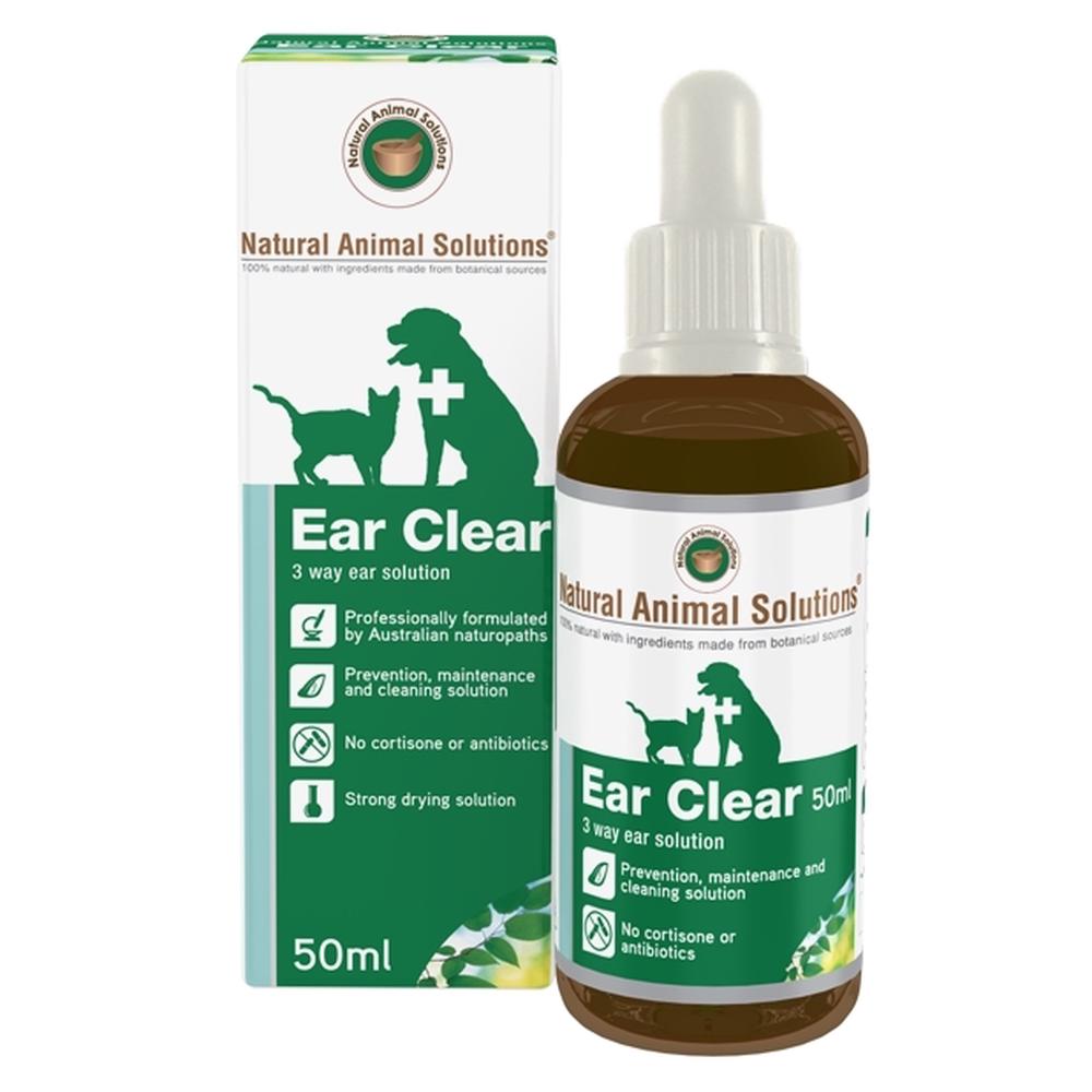 Natural Animal Solutions Ear Clear Ear Solution For Cats & Dogs 50mL
