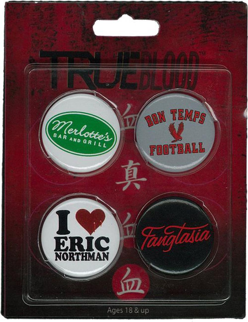 Ikon Collectables True Blood - Pin Set Of 4 (#2), 9342246003720