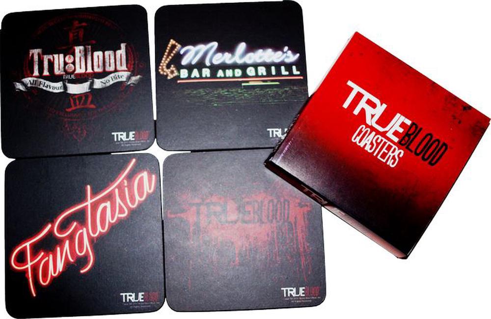 Ikon Collectables True Blood - Coaster Set of 4 Black (Series 2), 9342246004741