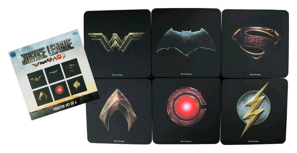 Ikon Collectables Justice League Movie - Full Team Logo Coaster, Set of 6, 9342246013088