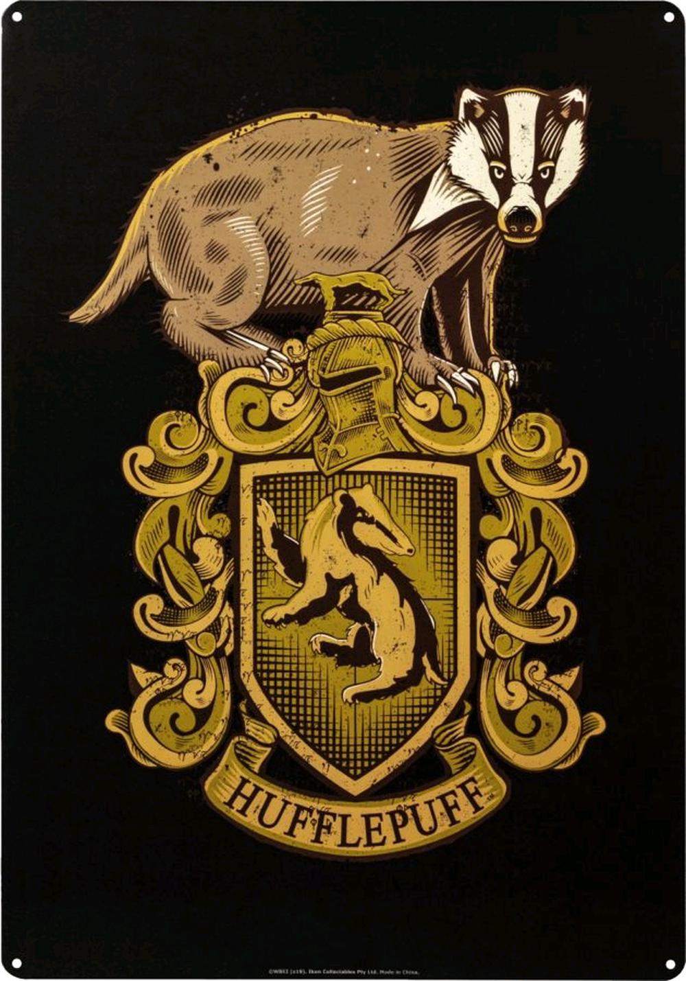 Harry Potter - Hufflepuff A3 Tin Sign, 9342246016812